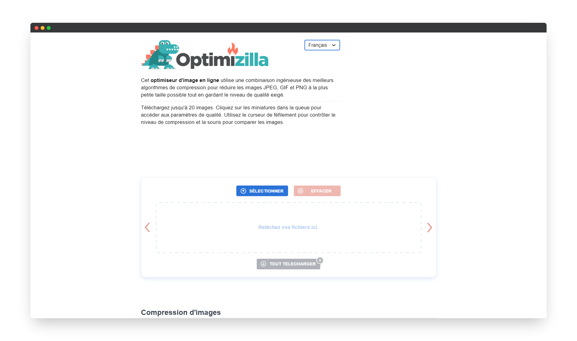Blogduwebdesign outils optimisation images optimizilla