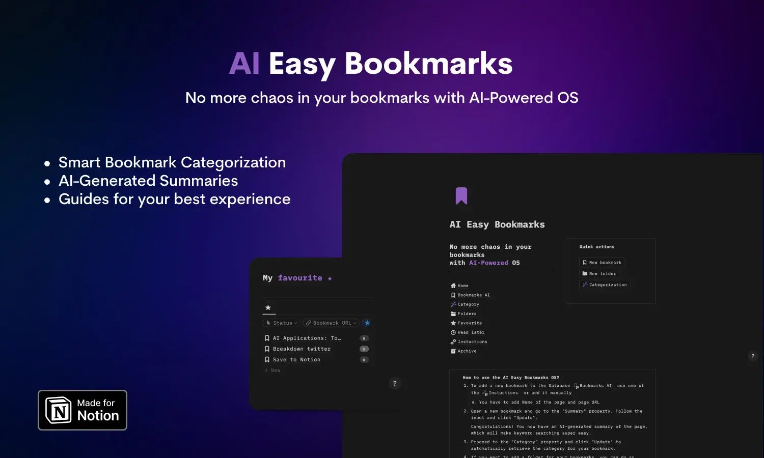 Gestionnaire favoris ai easy bookmarks