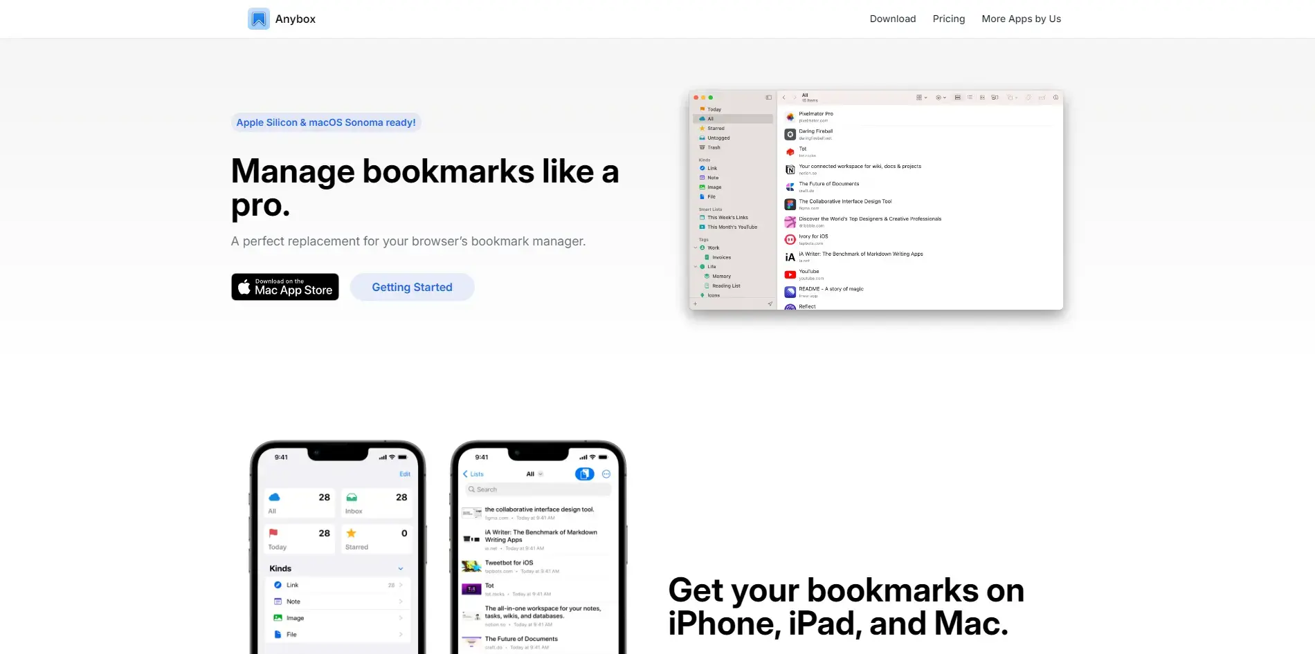 Gestionnaire favoris anybox