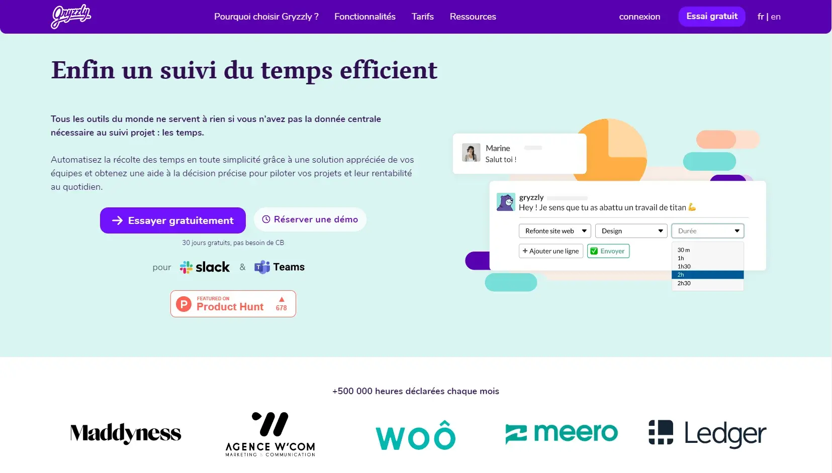 Logiciel time tracking gryzzly