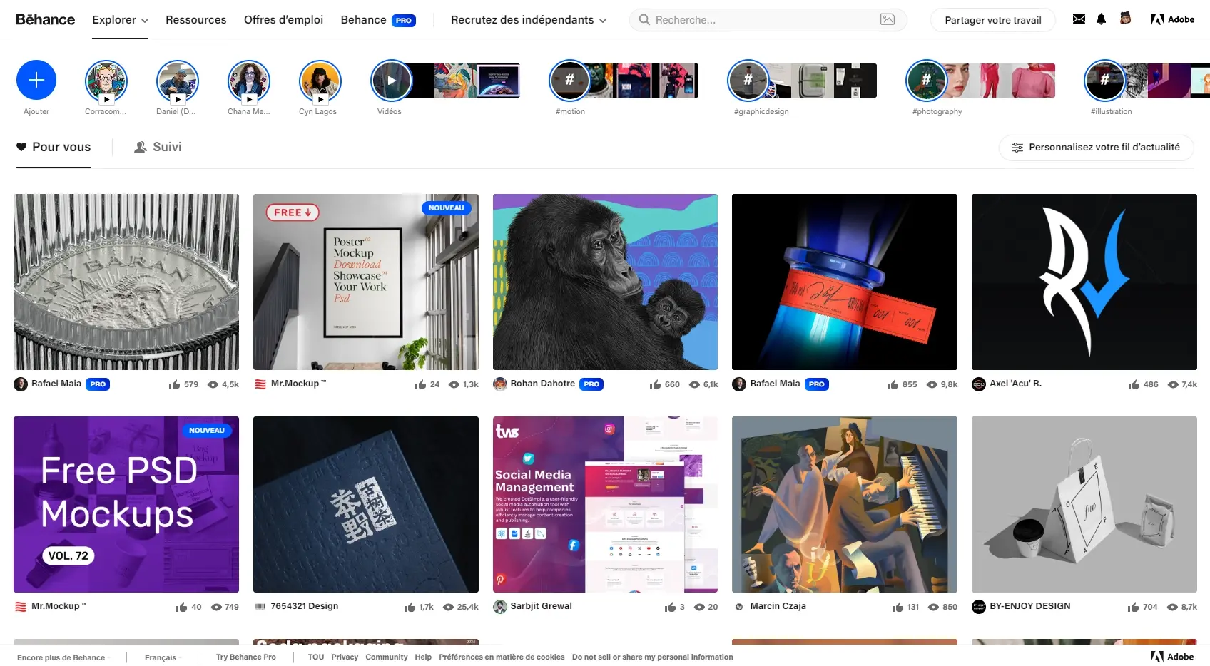 Blogduwebdesign outils productivite veille creative behance
