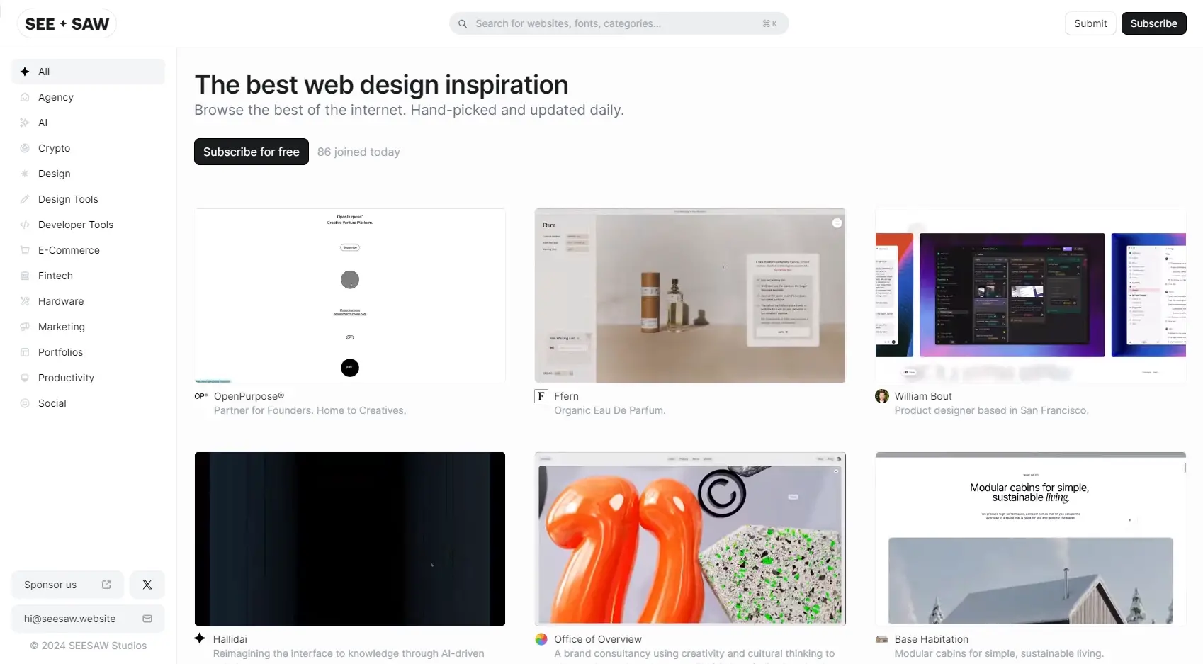Blogduwebdesign outils productivite veille creative see saw