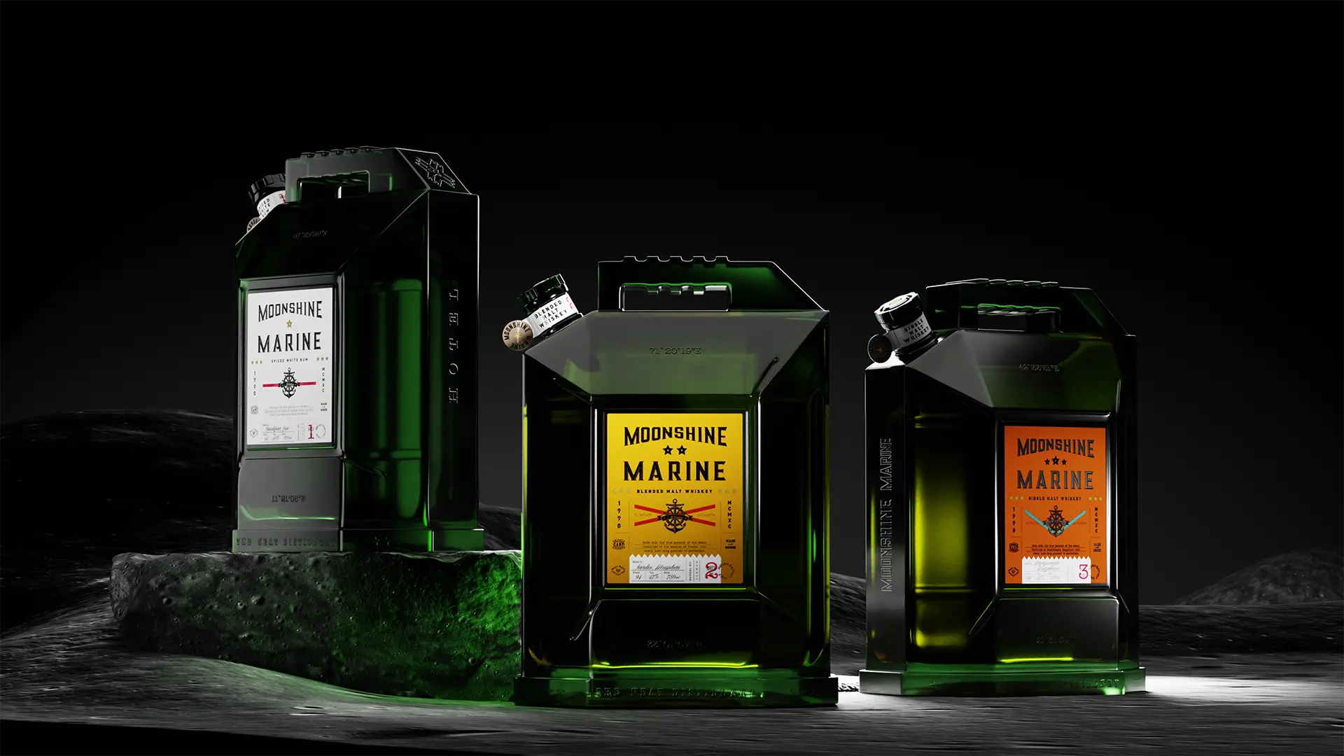 Blogduwebdesign packaging habillage bouteille original moonshine marine