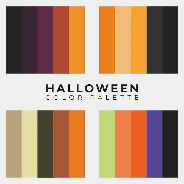 12 palettes de couleurs inspirées d'Halloween