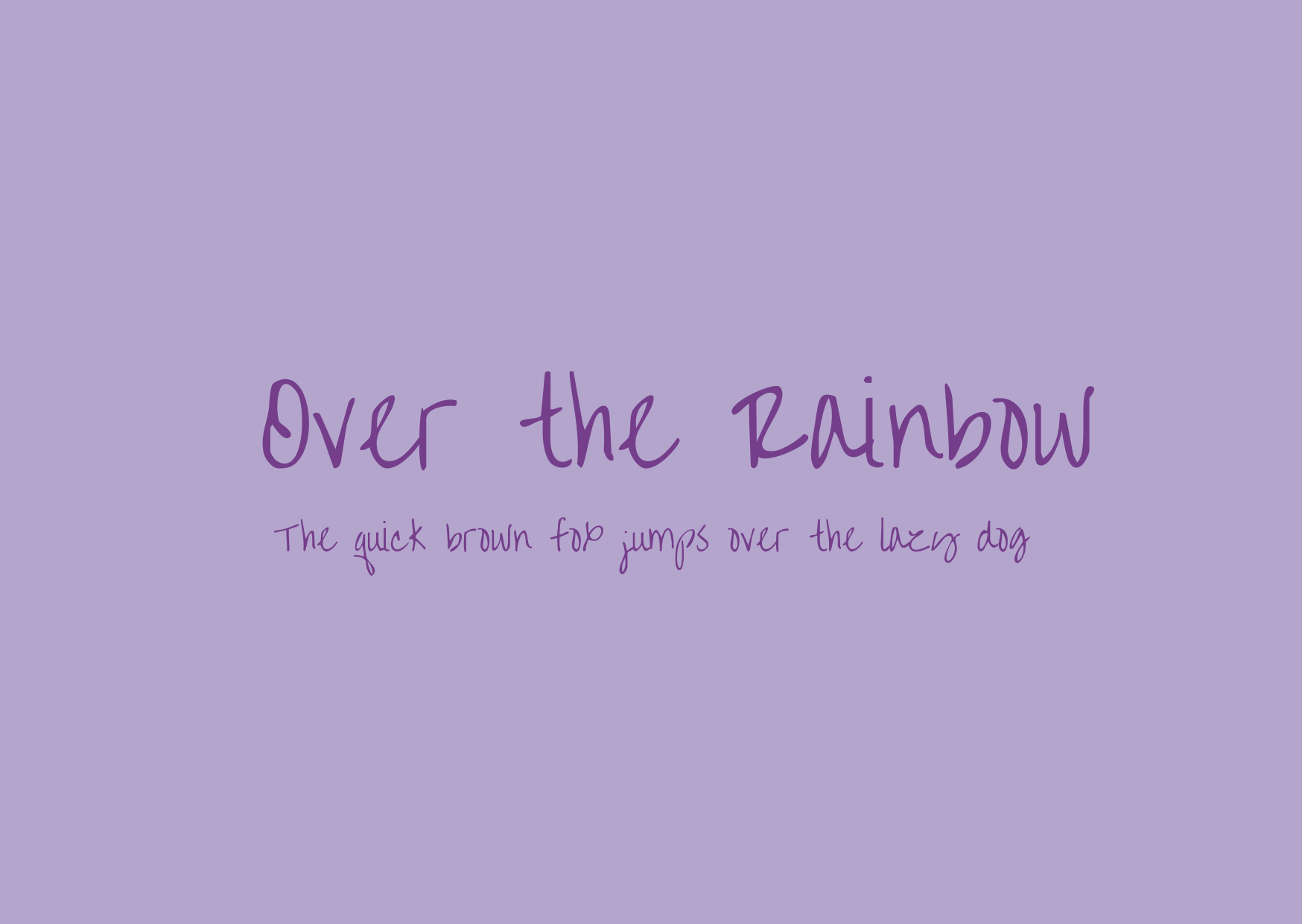 Blogduwebdesign police manuscrite over the rainbow