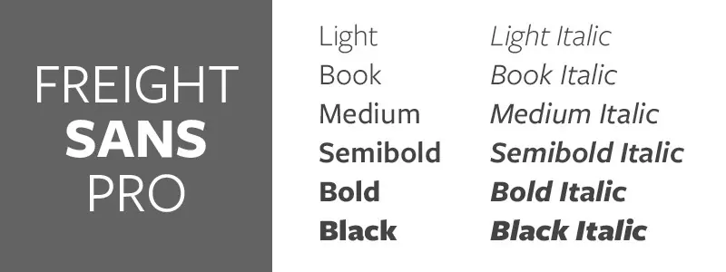 Polices instagram - freight sans