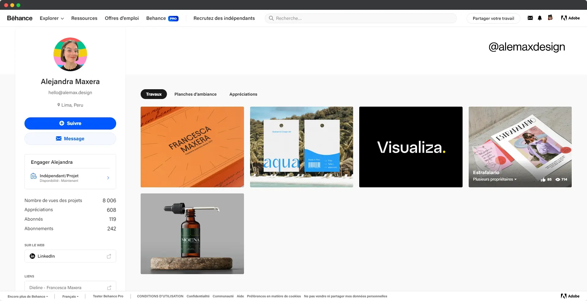 Blogduwebdesign portfolios meilleurs creatifs world brand design alejandra maxera