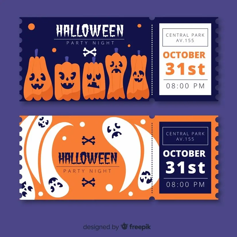 Blogduwebdesign ressources halloween tickets vecteurs