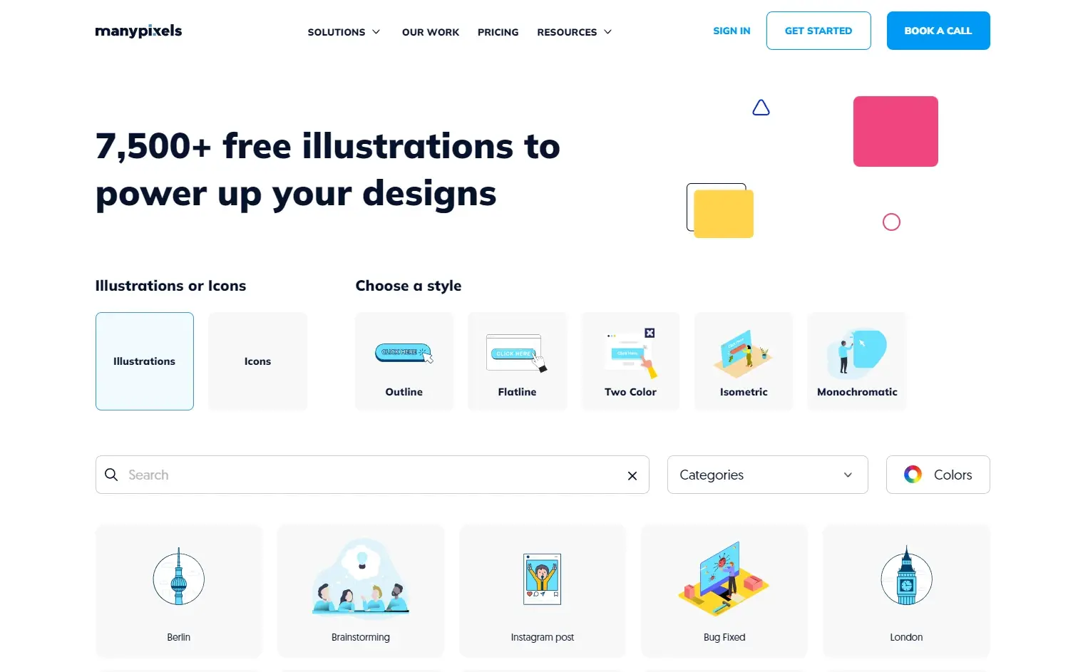 Banque illustrations manypixels