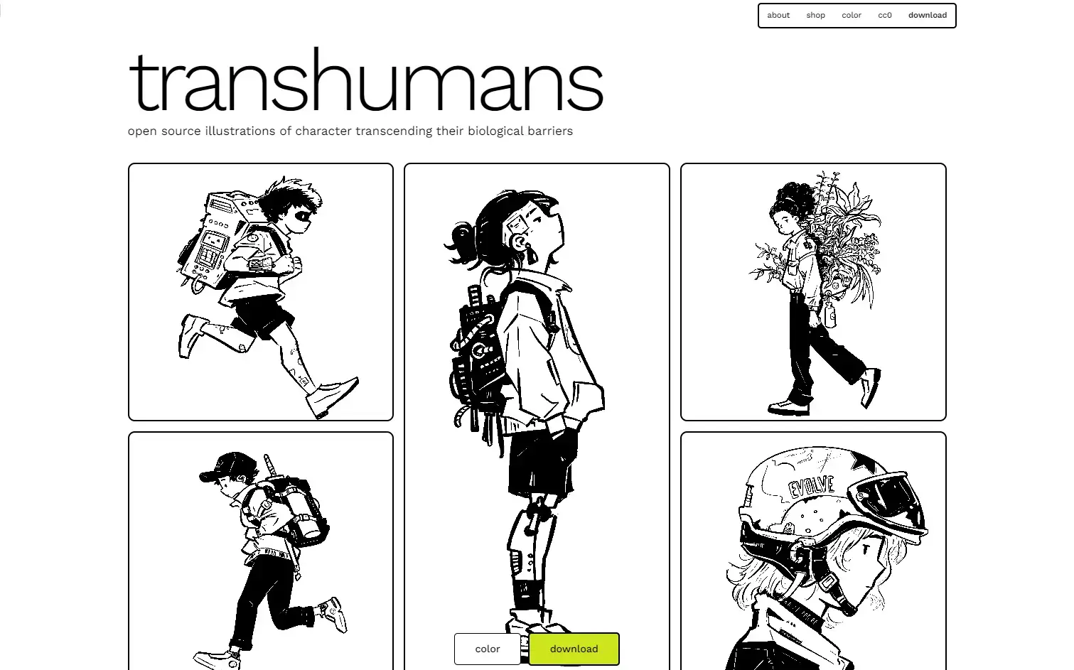 Banque illustrations transhumans