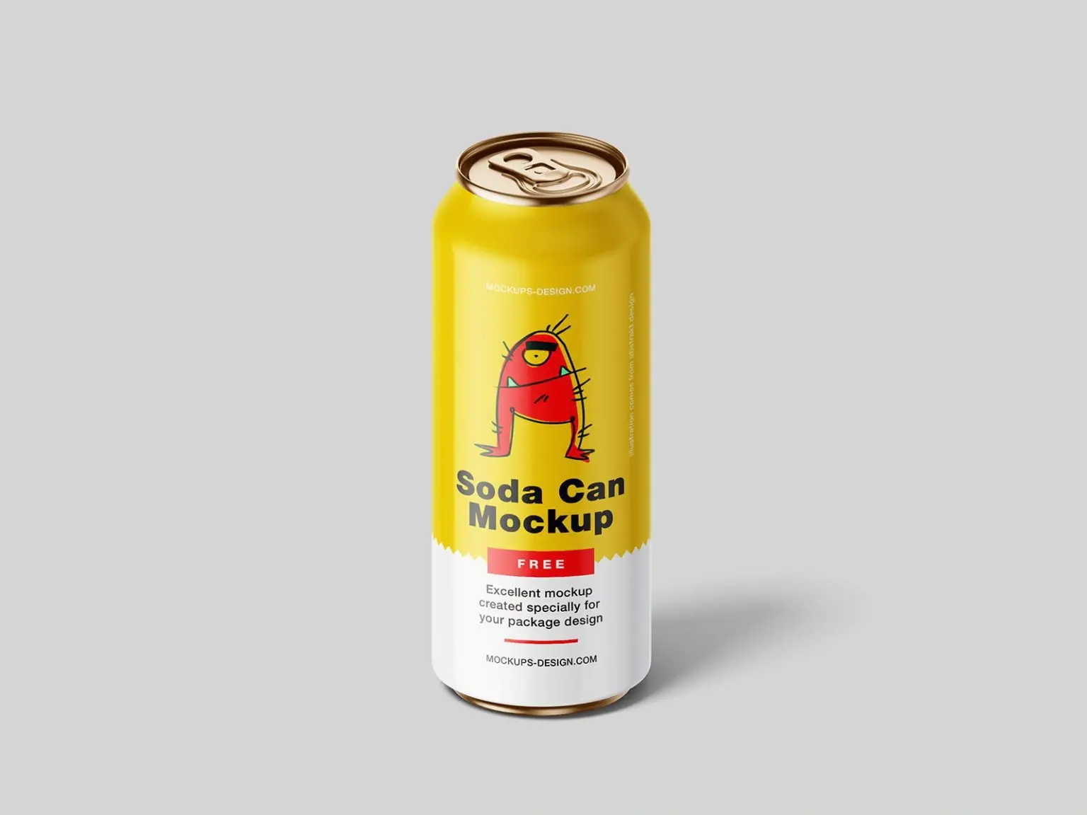 Mockup canette fine simple