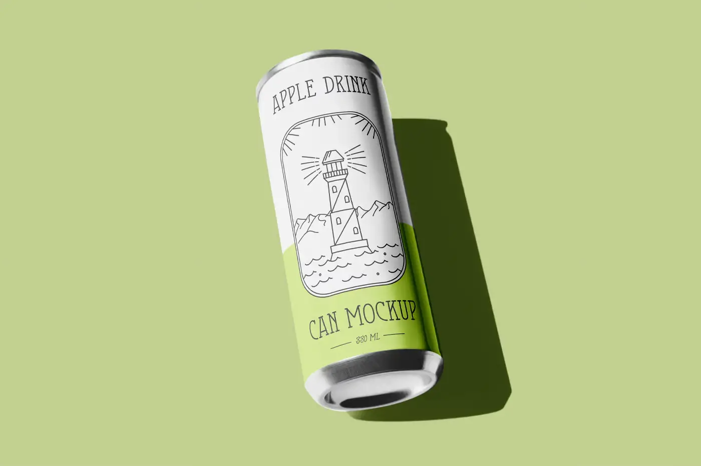 Mockup canette ombre