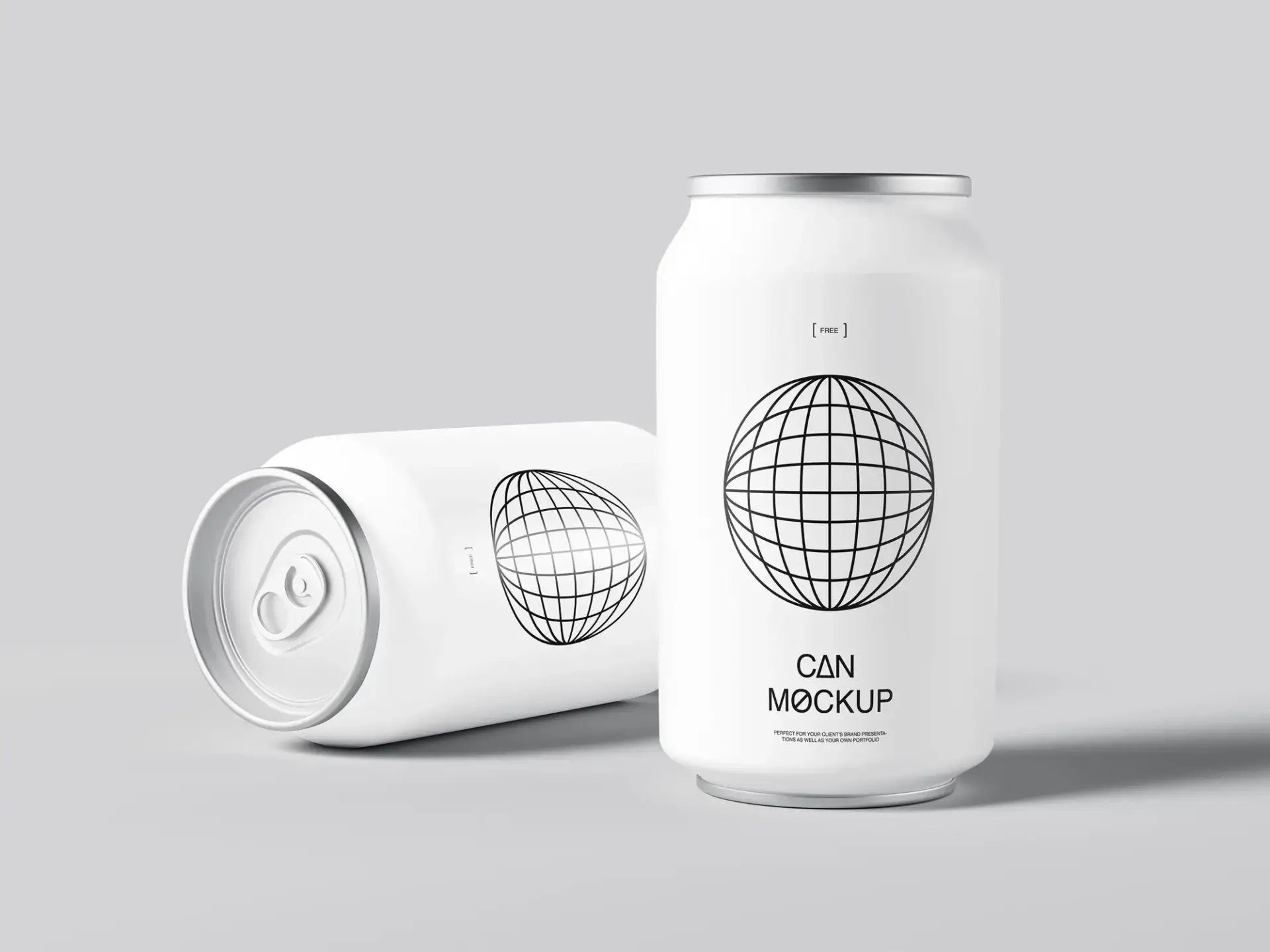 Mockup canette minimalistes haute qualite