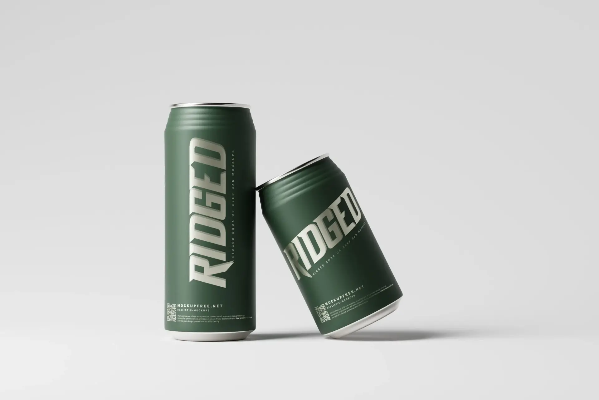 Mockup canette retro aluminium stries