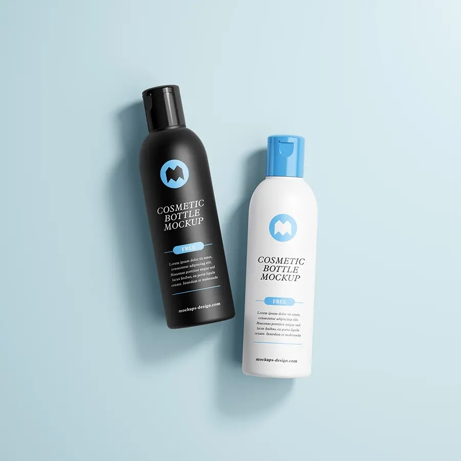 Blogduwebdesign ressources web mockups gratuits cosmetiques bouteilles shampooing