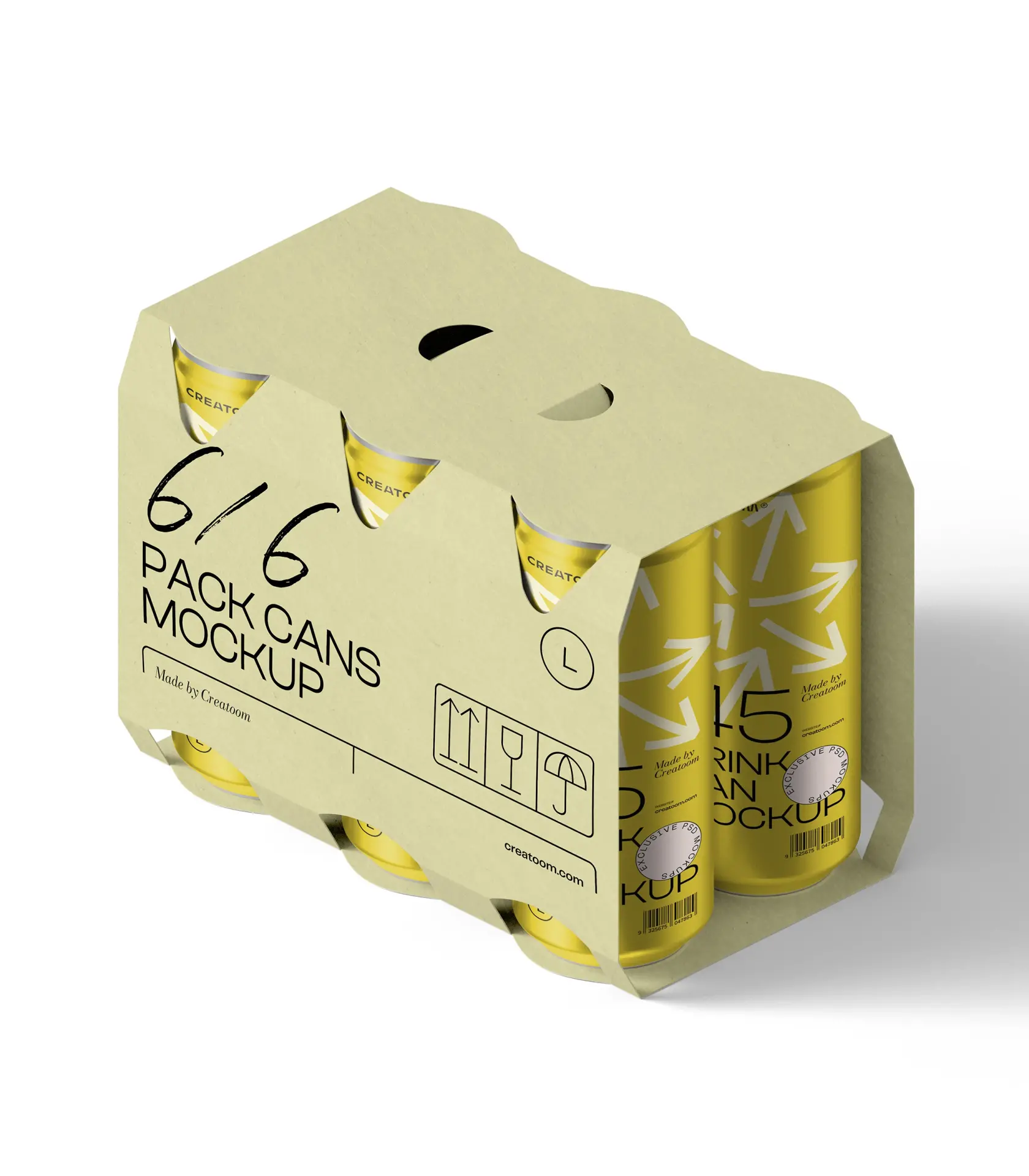 Mockup canette pack canettes boisson