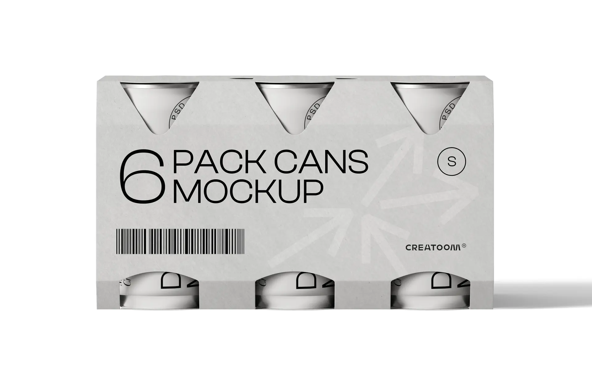 Mockup canette pack canettes vue face