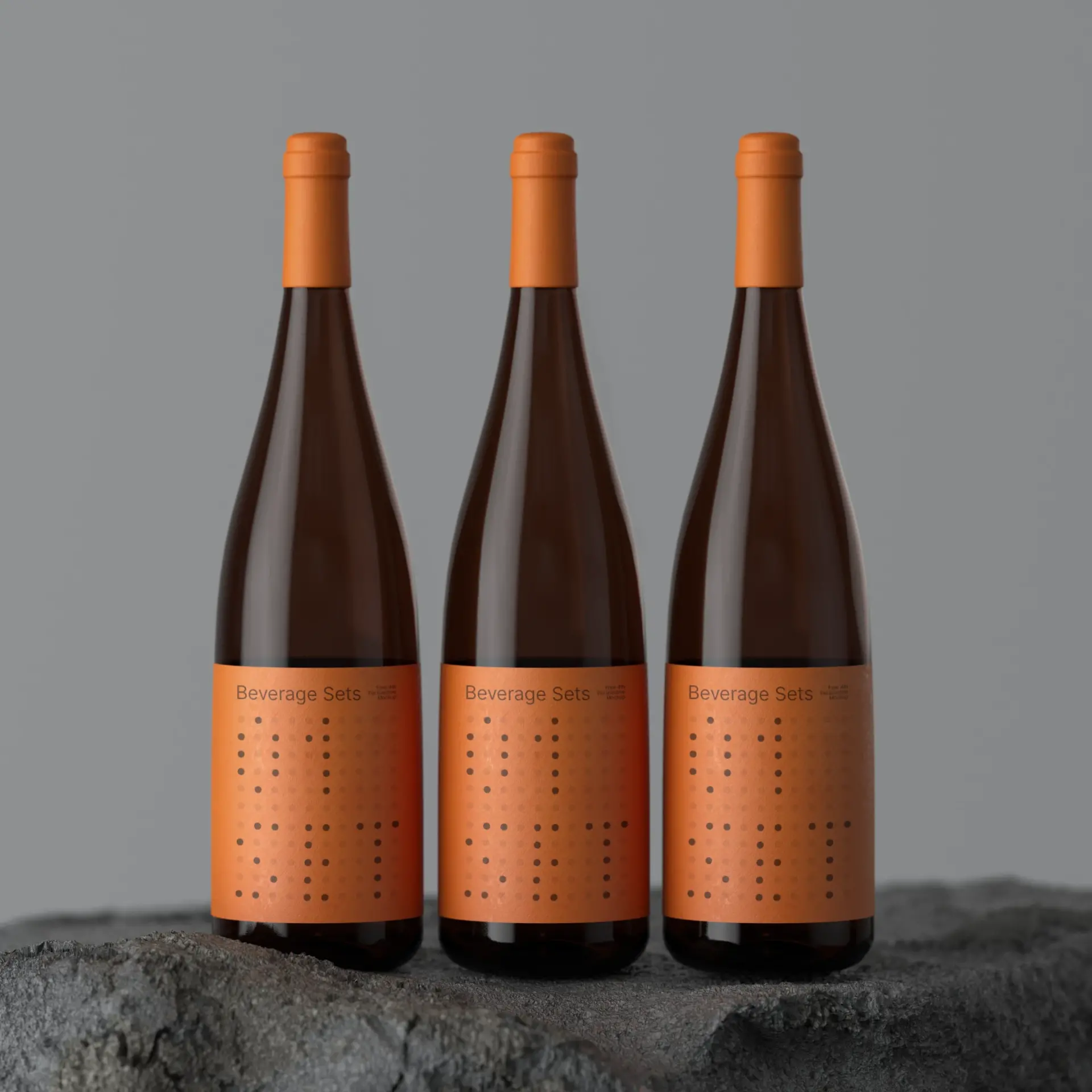Mockup bouteille de vin set bouteilles alcool