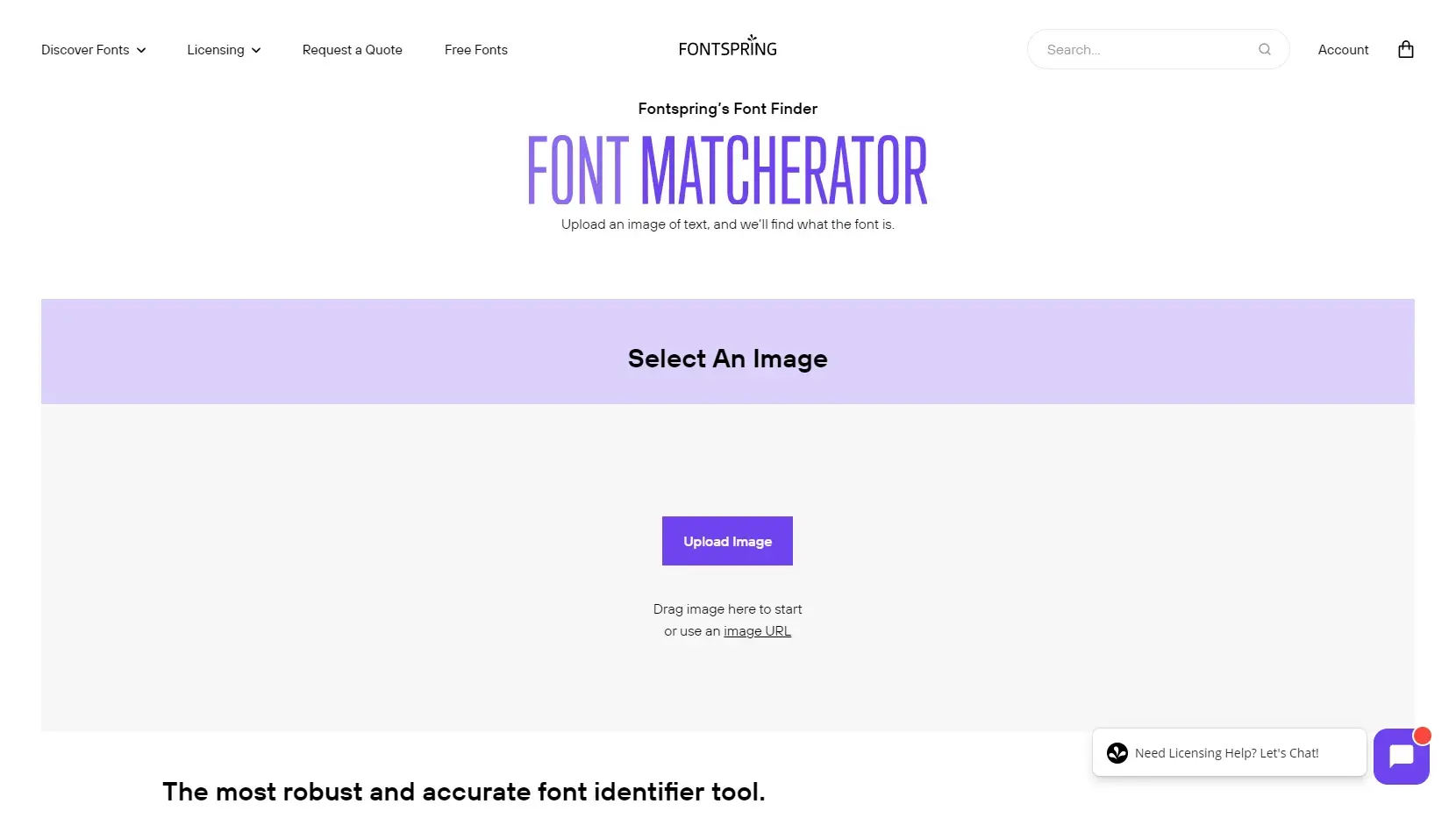 Trouver la police d'une image font matcherator