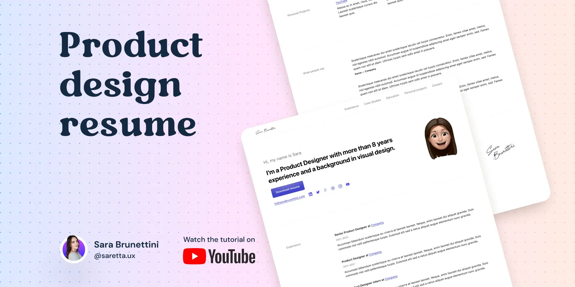 Blogduwebdesign ressources web templates figma cv interactif ux designer