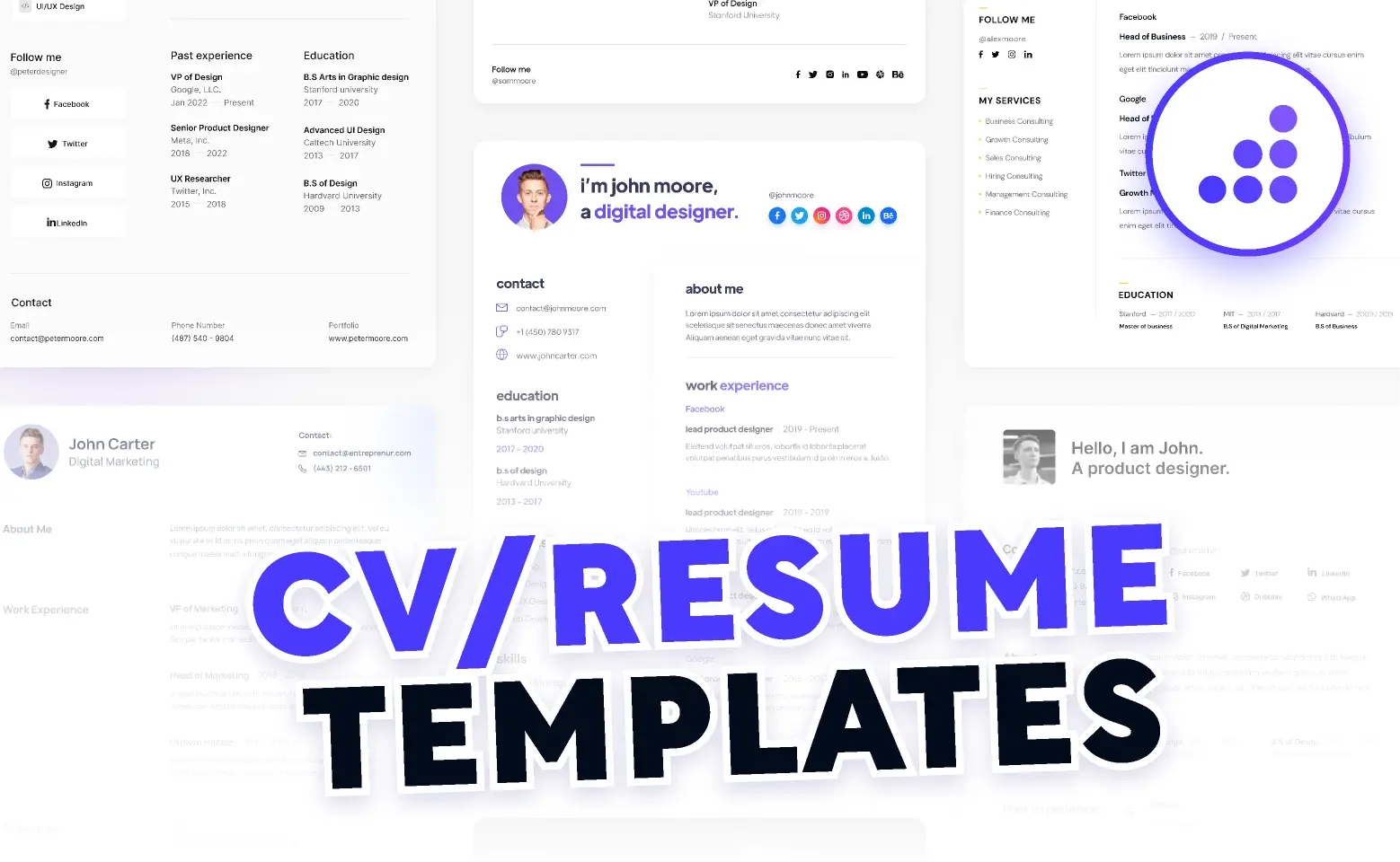 Blogduwebdesign ressources web templates figma cv pack modeles