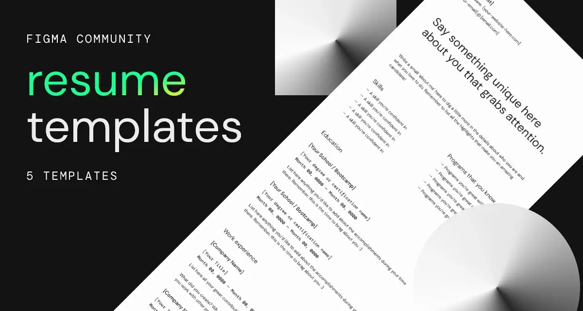 Blogduwebdesign ressources web templates figma cv responsive