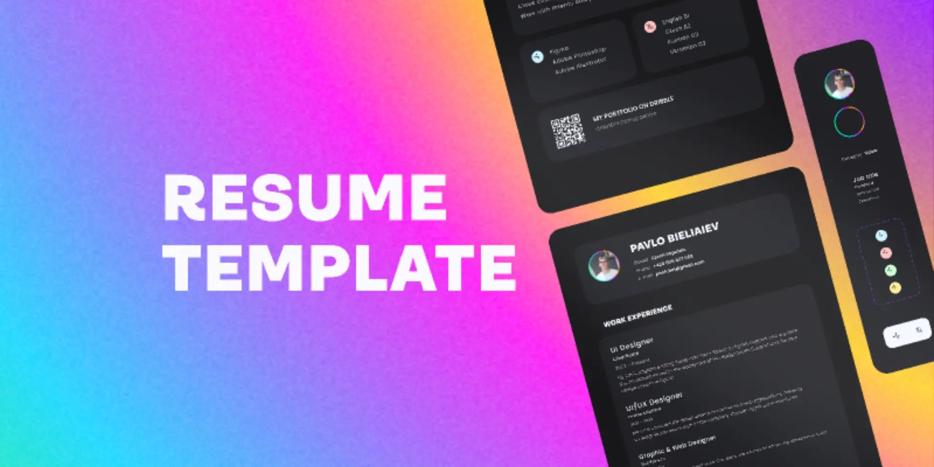 Blogduwebdesign ressources web templates figma cv sombre
