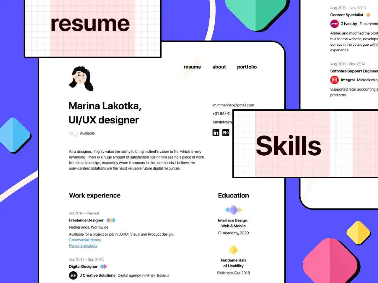 Blogduwebdesign ressources web templates figma cv ui ux designer