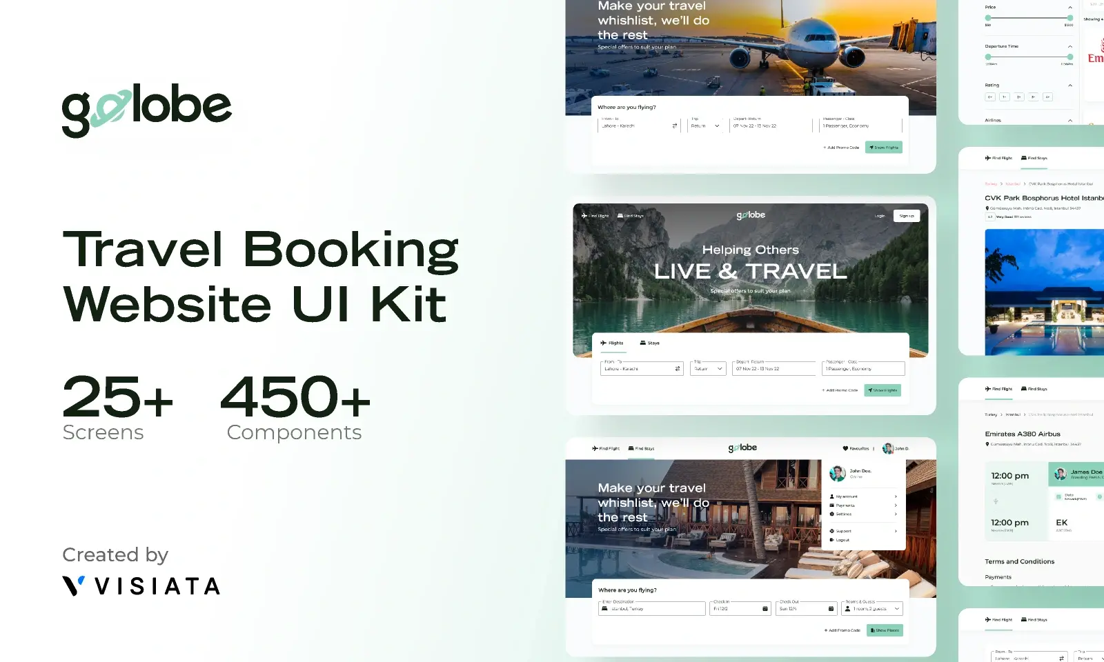 Template Figma website agence voyage