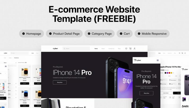 Blogduwebdesign templates figma gratuits site web e commerce cover