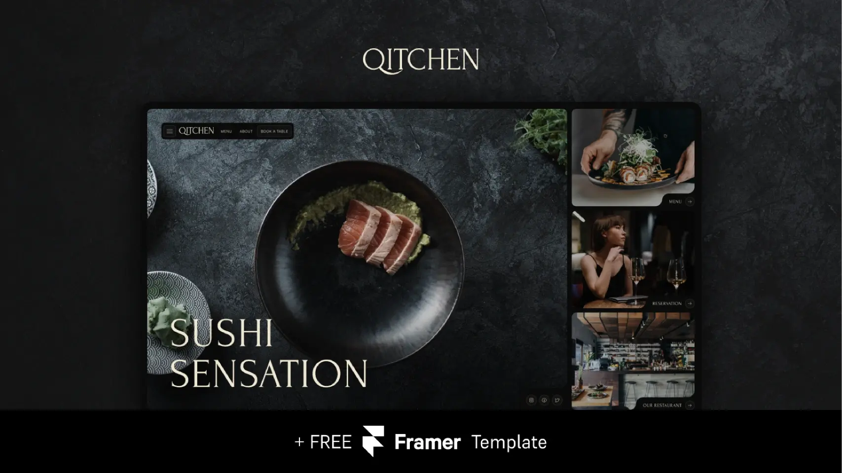 Template Figma website restaurant japonais