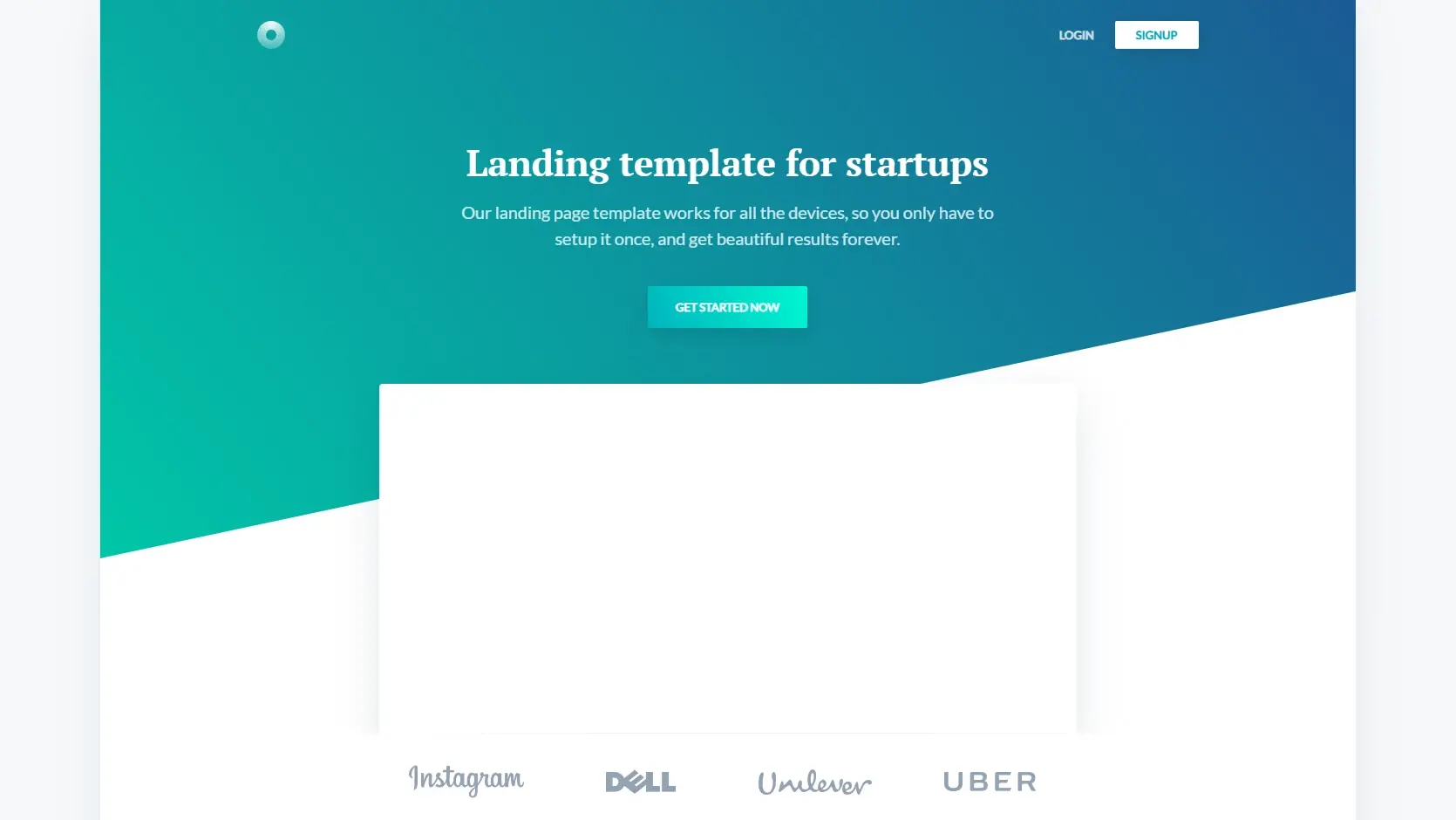 Template landing page HTML evelyn
