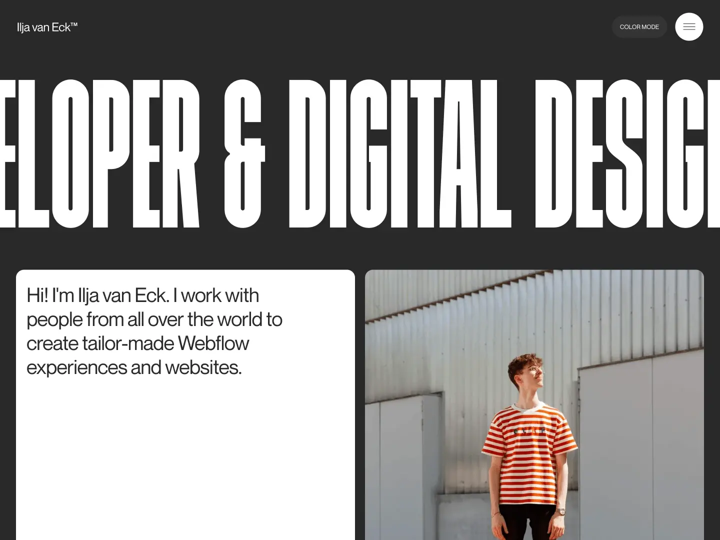 Blogduwebdesigner webdesign inspiration sites dark mode illja van eck