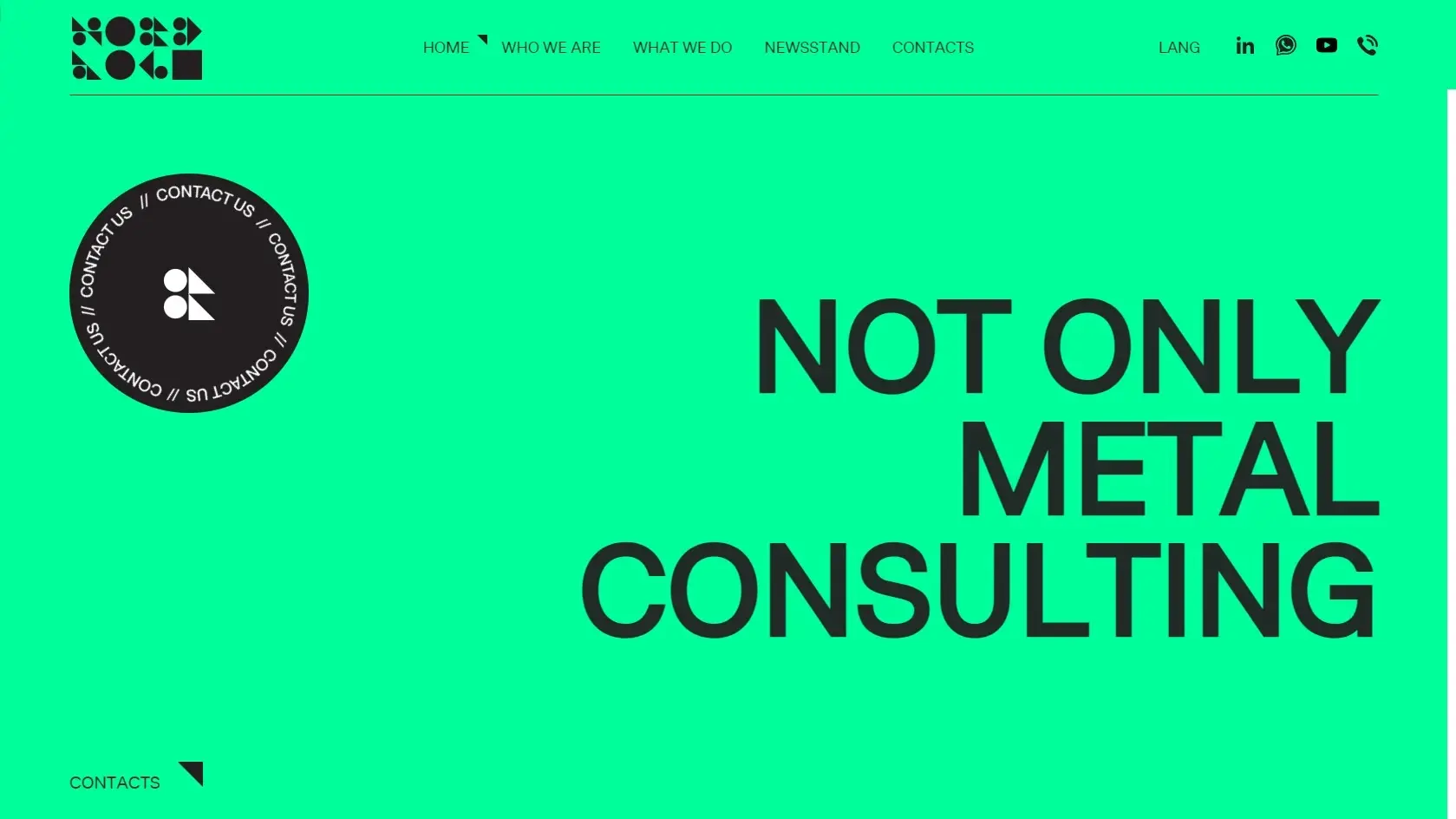 Exemple hero section typographique nordlog