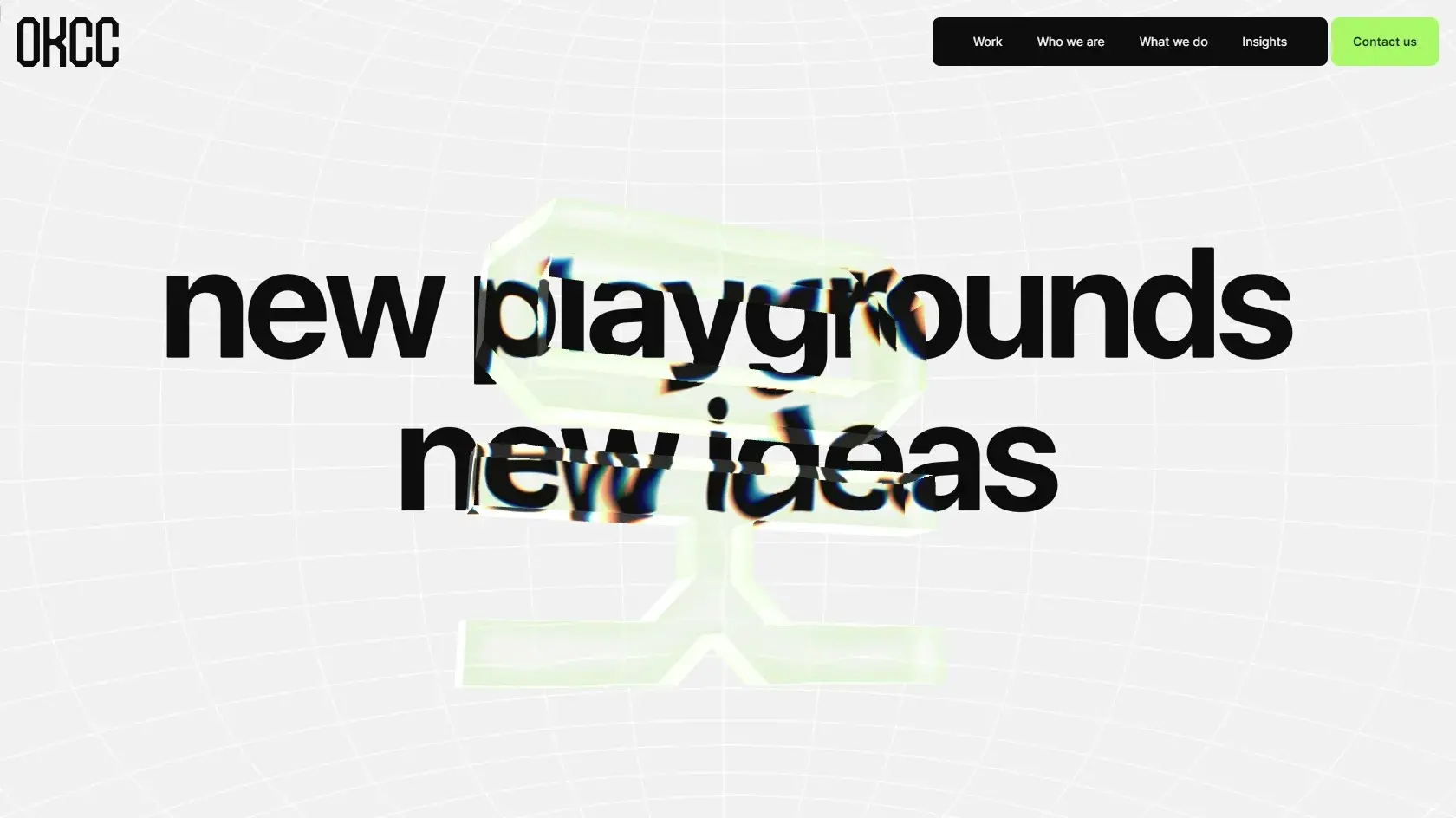 Exemple hero section typographique ok cest cool