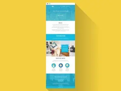 Blue landing page par hannah milan