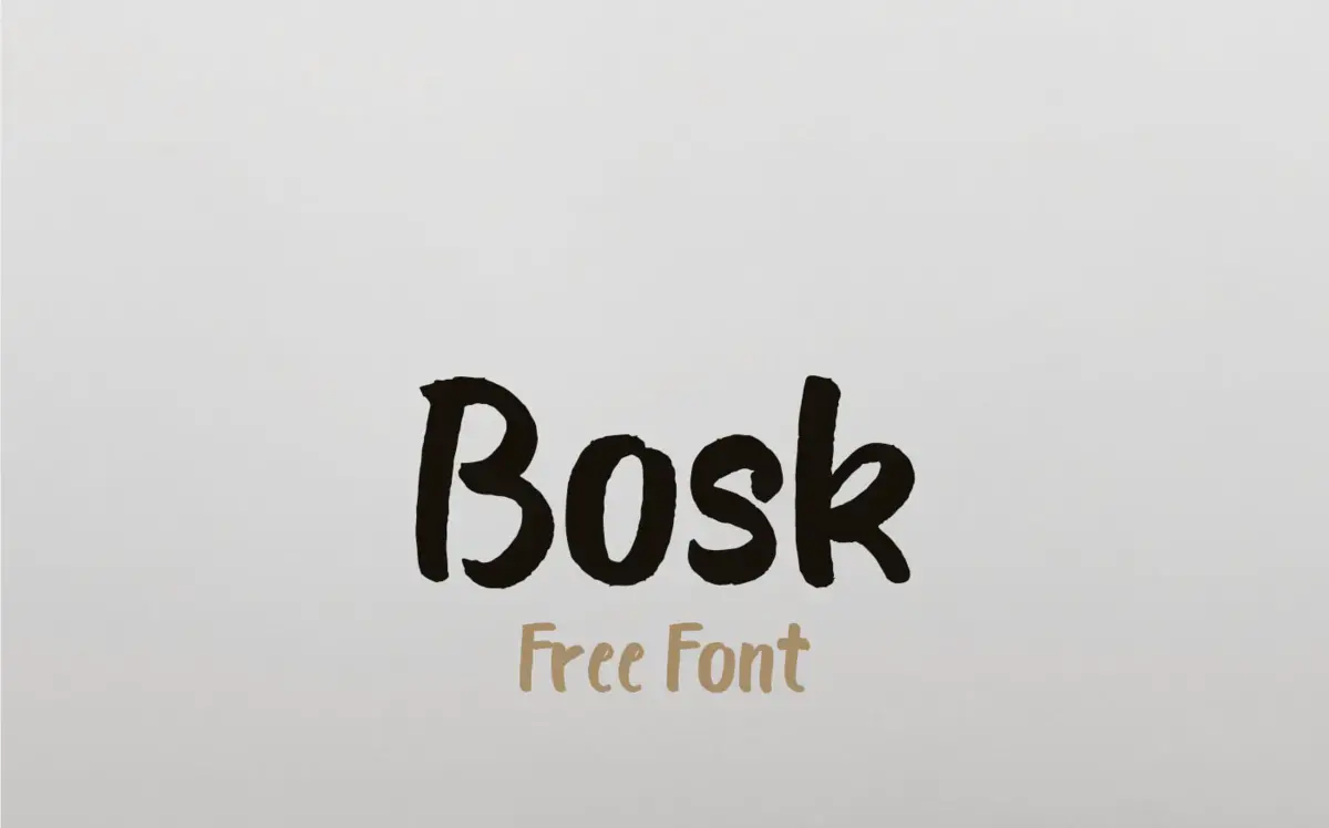 Bosk free font