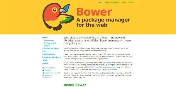 Bower : gestionnaire de paquets pour le web