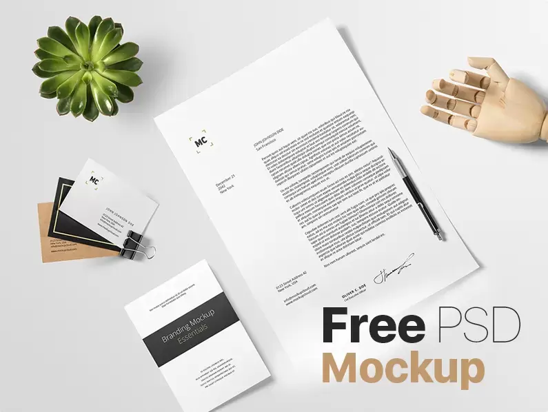 Branding mockup free scene