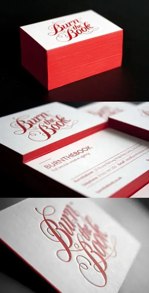 Burn the book letterpress cards