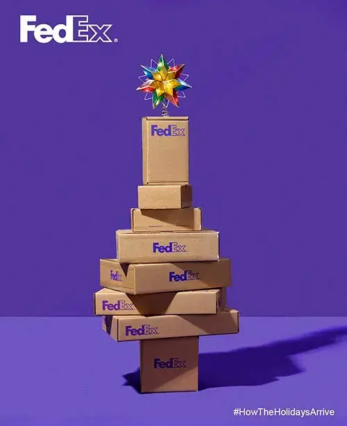 Campagne publicite print noel fedex