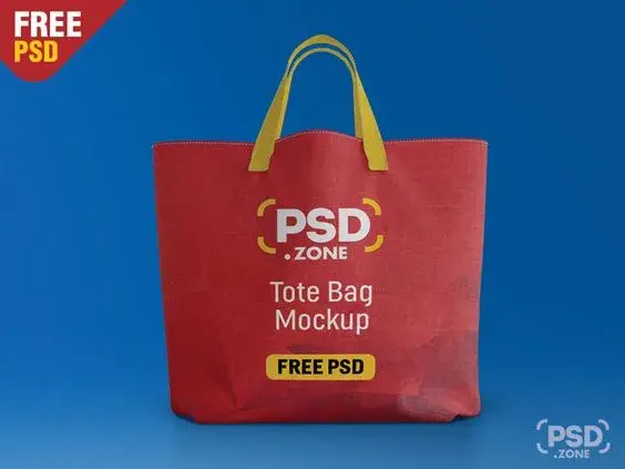 Canvas tote bag mockup free psd