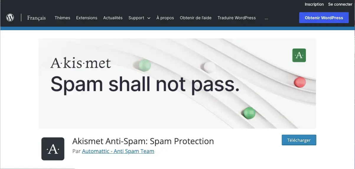 Plugin Wordpress anti spam Akismet