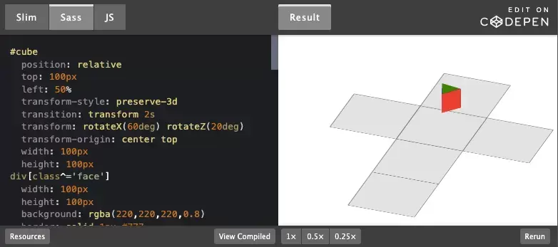 Exemple cube CSS