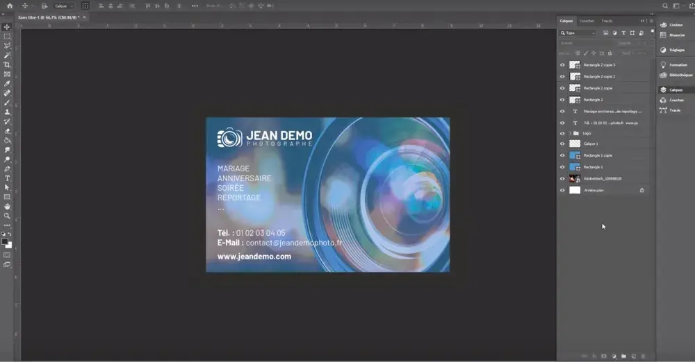 Carte de visite adobe Stock