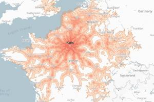 Découvrez les cartes isochrones ou cartes temporelles
