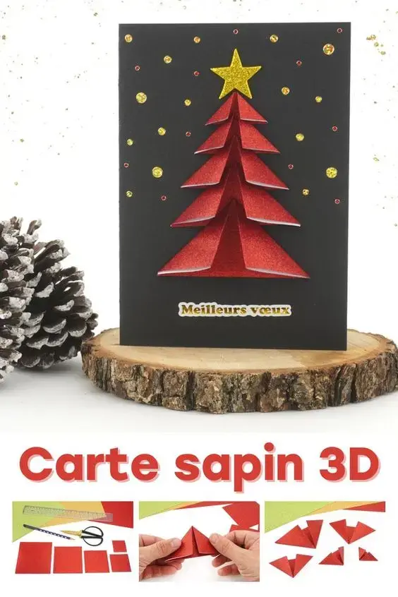 Carte sapin 3d