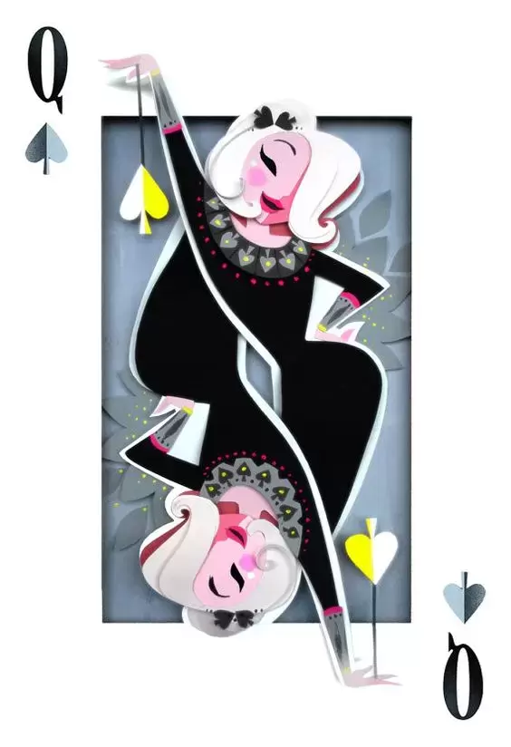 Queen of Spades Print par Britsketch