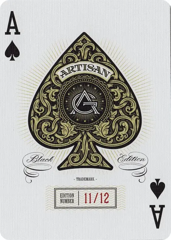 The Ace of Spades from Artisan Playing Cards