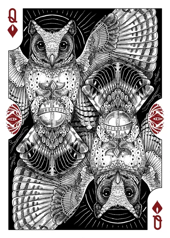 Strigiformes Owls Playing Cards par Renee LeCompte